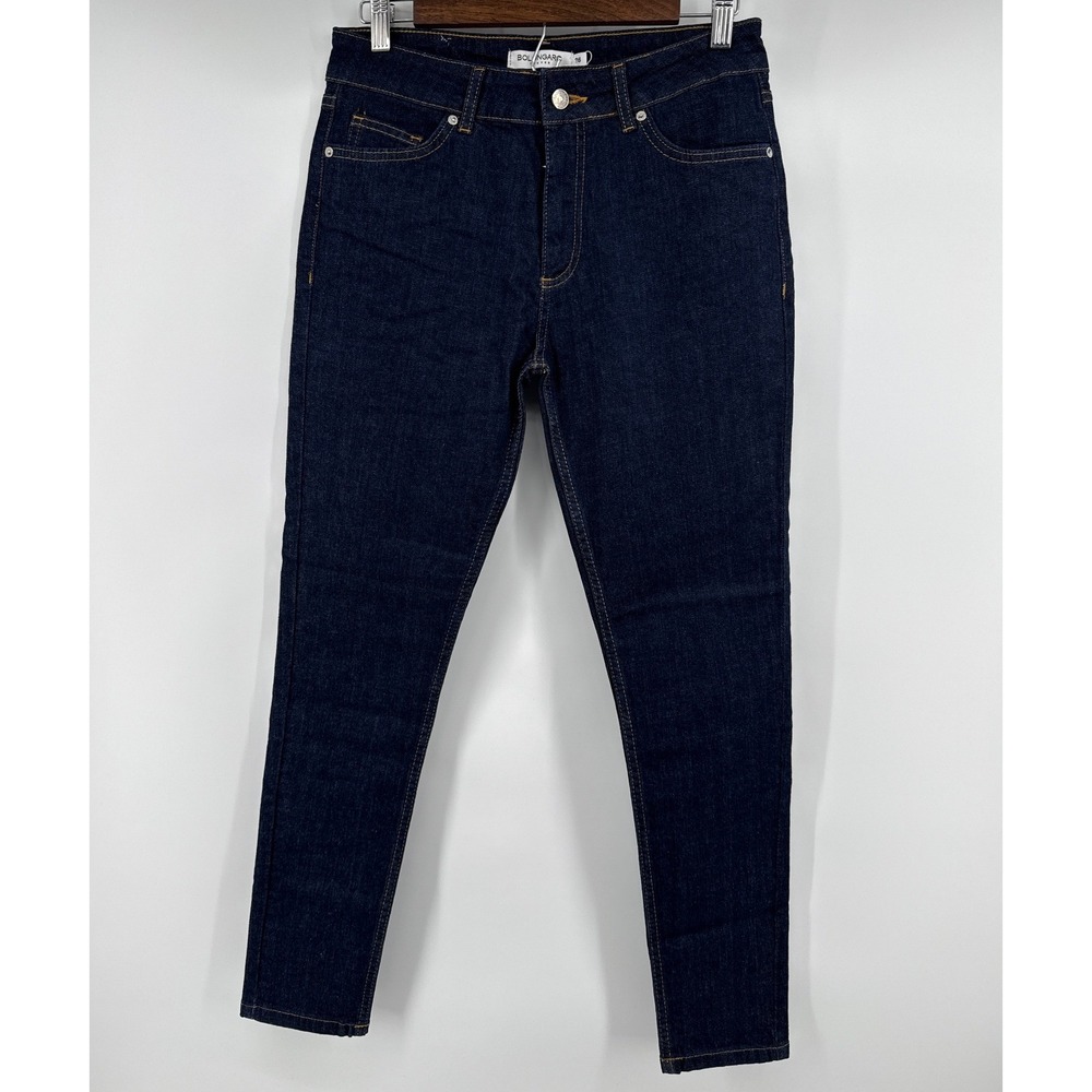 Bolongaro Trevor Mens Skinny Jeans Dark Indigo Blue 100% Polyester Size 26 NEW